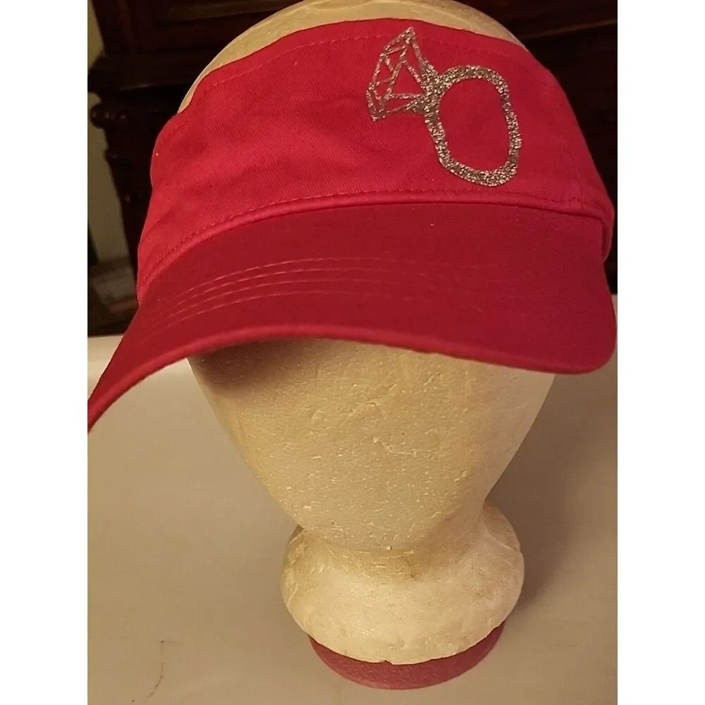 Pink Visor Cap with Glitter Ring Accent